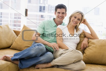 Couple relaxing at home
