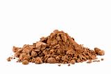 A pile of Cocoa powder isolated on white background