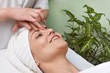 beauty salon series. facial massage