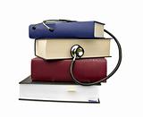 books and stethoscope