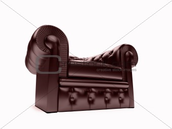 Leather royal armchair