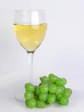 Wine Glass with Grapes