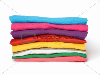 Pile of multi-coloured clothes