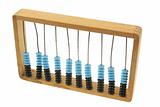 old abacus on white 