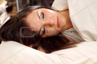 sleeping woman