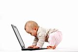 baby having fun with laptop #13