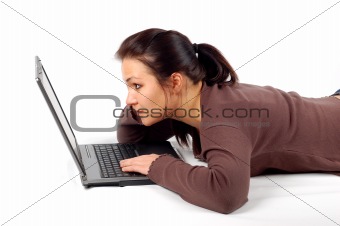 woman working on laptop #21