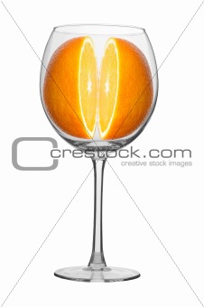 Sunny orange in glass 