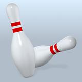 bowling pins fall