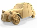 golden vintage car
