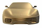3d golden sports car 