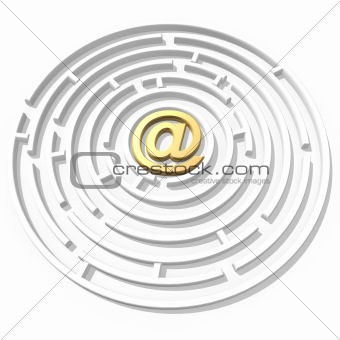 email symbol maze