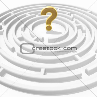 question mark in maze