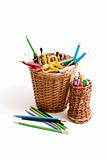 Basket with pencils