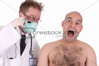 doctor injecting a funk patient 