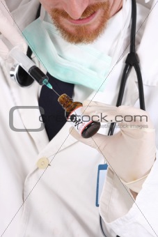 doctor with poison bottle 