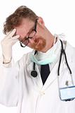 doctor having headache 
