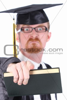 angry graduation a young man 