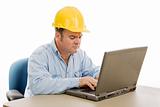 Construction Engineer on Computer