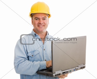 Contractor with Laptop