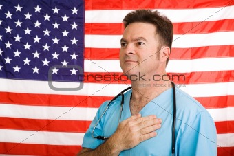 Patriotic American Doctor