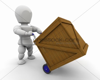 Man with crate