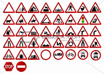 Different traffic signs
