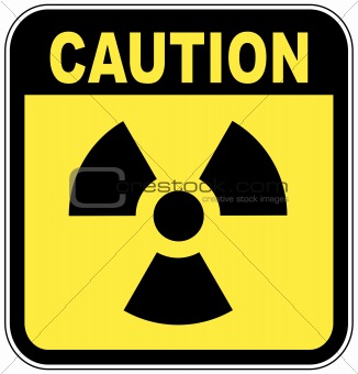 caution radio active sign