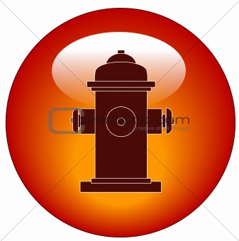 fire hydrant button or icon