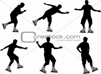 roller skating silhouettes