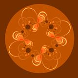 Brown and Orange Circular Background