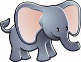 Lovable Elephant Cartoon Vector Illustration