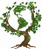Green world tree vector illustration