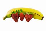banana and strawberry trio