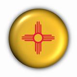 Round Button USA State Flag of New Mexico