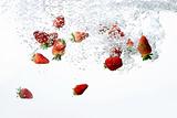 Strawberry Bubble Background