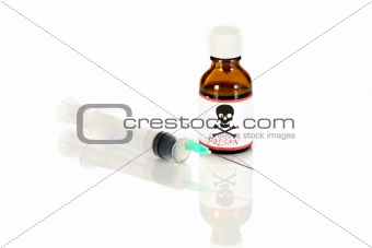 injection and poison bottle 