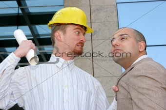 angry architect and businessman