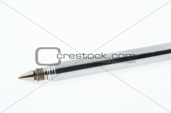 ballpoint pen macro on white