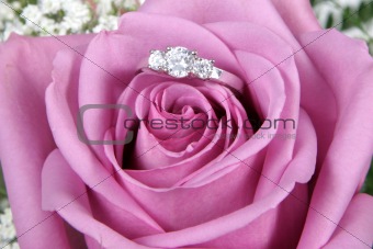 Engagement Ring in Pink Rose