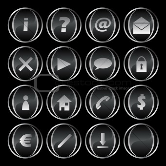 16 black/gray buttons part 1