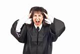 Angered female judge