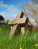 cross shaped grave stone