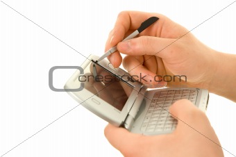 Handheld pda and stylus
