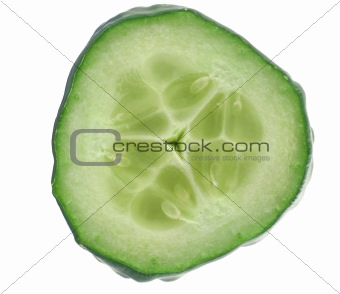 cucumber slice details on white