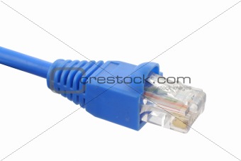 RJ-45 cable on pure white background