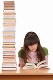 Girl and Books