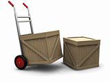 Hand truck with crates