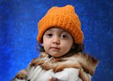 Toddler winter portrait