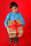 Boy with a christmas gift